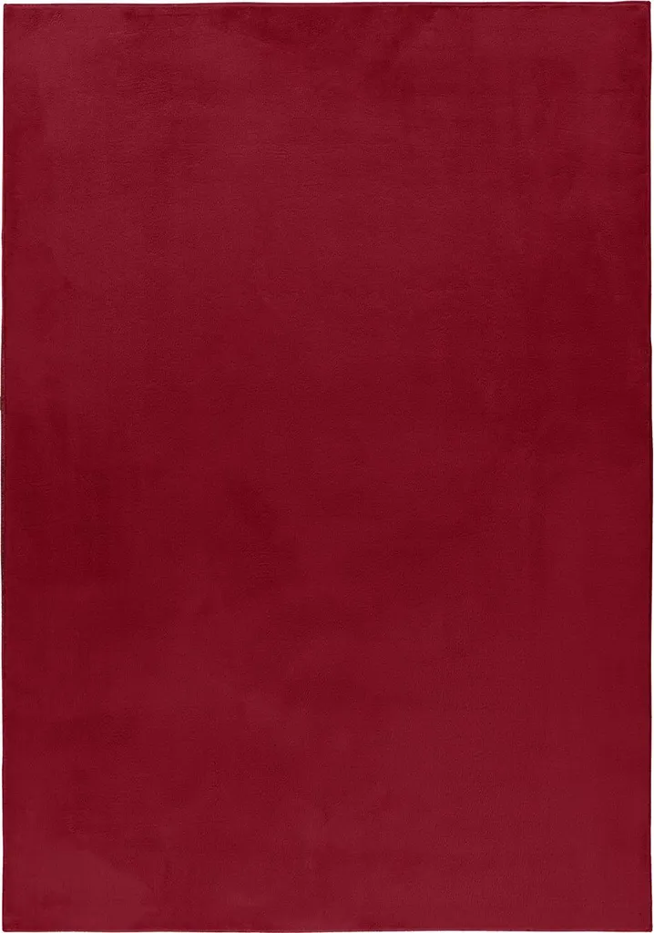 Tapis de chambre rouge 140x200cm descente de lit douillette et cosy