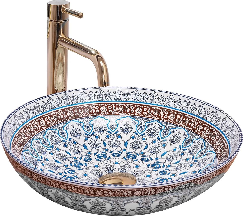 Rea Aufsatzwaschbecken Arte Round Blue Produktbild 