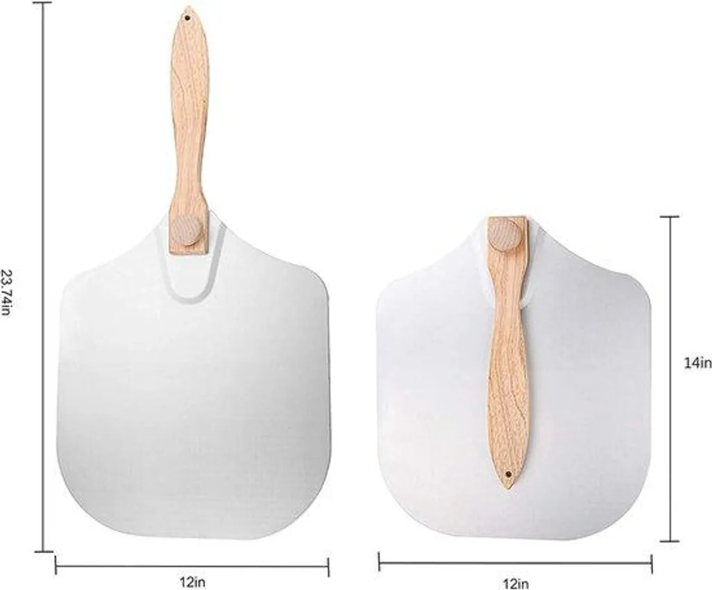 Pelle à pizza avec fonction levage et manche amovible en bois bio