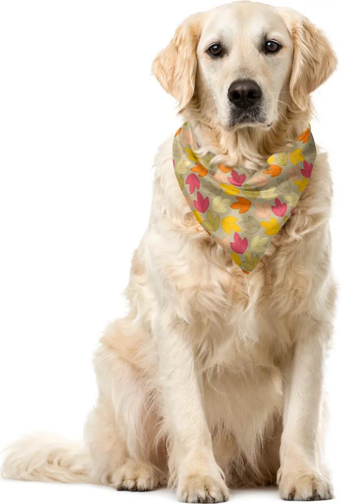 ABAKUHAUS Bandana Pet Design Foglie 55x55 cm - Estetica Funzionale