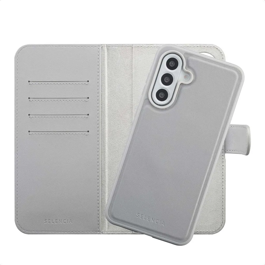 Selencia Olyn Libreria rimovibile con MagSafe per Samsung Galaxy A56 - Grigio