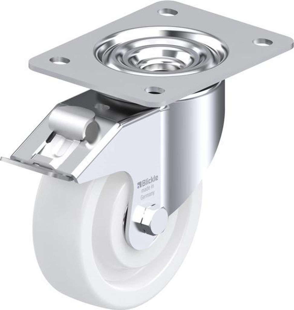 Blickle LK-SPO 125K-3-FI, Roller, 875 kg, Stahl, Weiß, Produktbild 