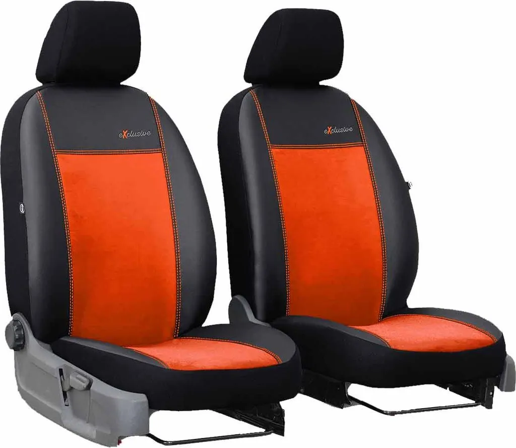 Coprisedili Auto Citroen Jumpy II Arancio/Nero - Stile e Protezione - 10