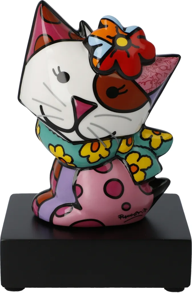 Goebel Romero Britto Flowing - Statuetta in Porcellana Pop Art 14,5cm