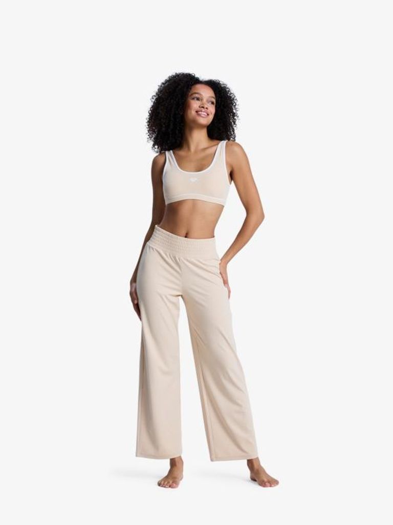 Roxy Rise & Vibe Rib Smoked Pants Pebble S