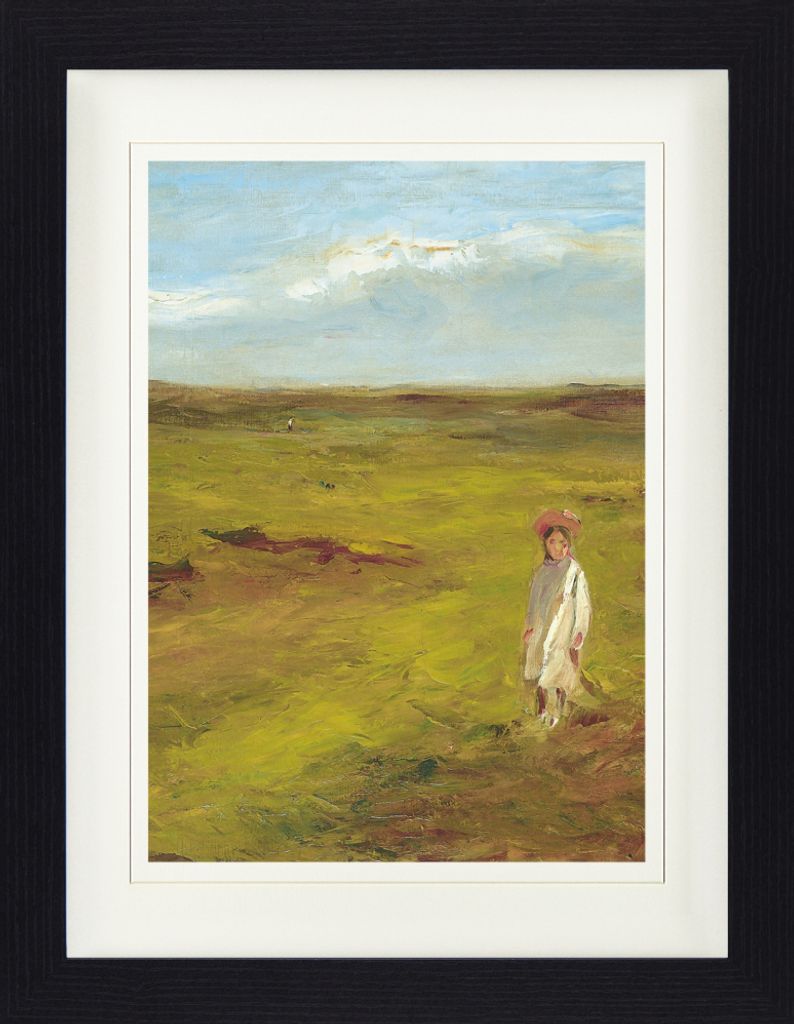 Max Liebermann Gerahmtes Bild Mit Edlem Passepartout | Wand-Bilder | Im Bilderrahmen - Kind In Den Dünen, 1907 (40 x 30 cm)