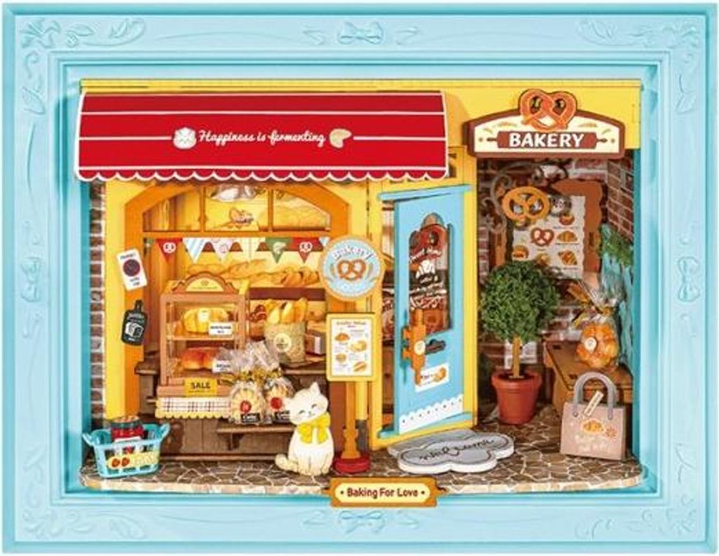 3D-Puzzle „Flauschkatzen-Bäckerei“, Holz, Rolife, 146 Teile