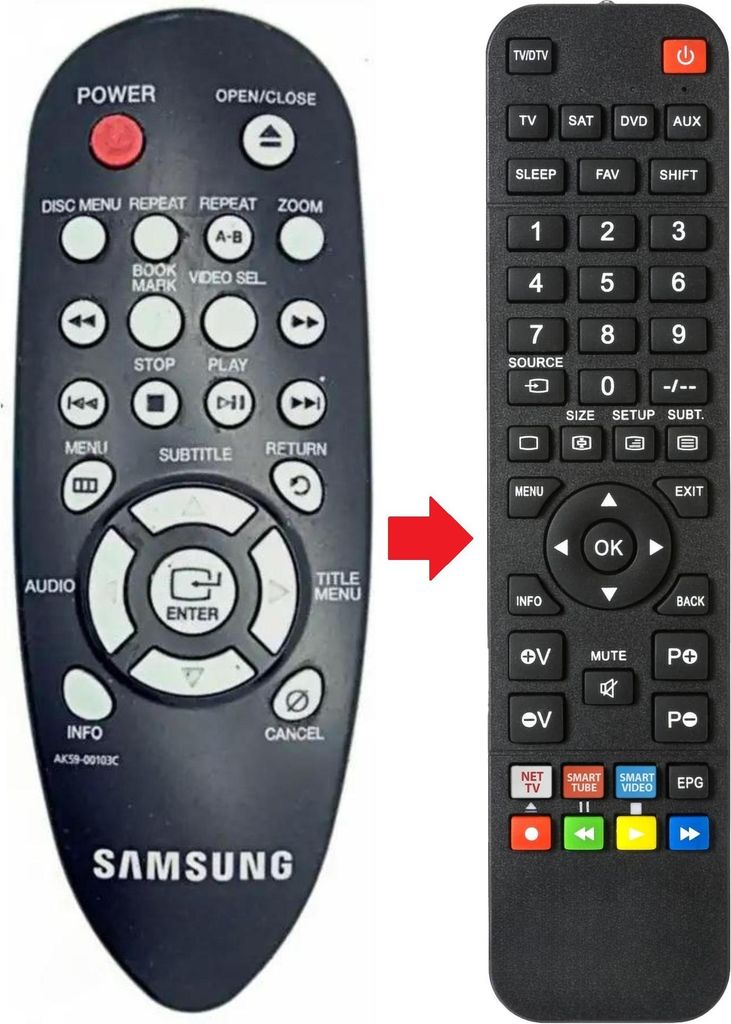 Fernbedienung geeignet für SAMSUNG AK59-00103C