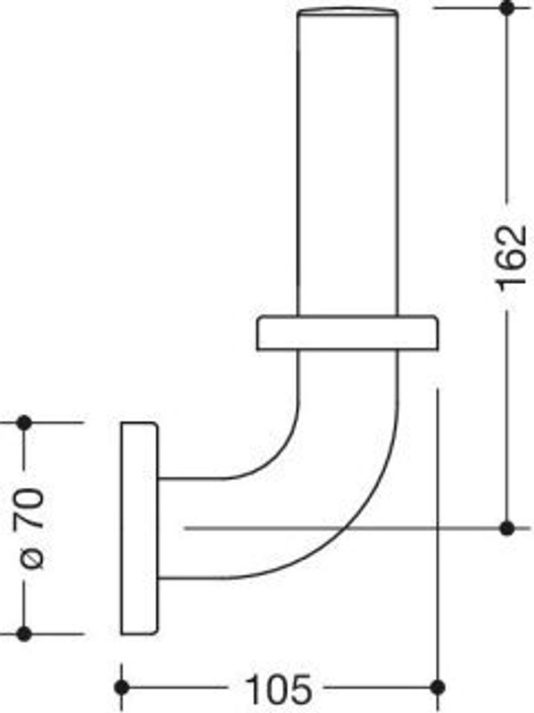 HEWI 801.21B401 92 Reservepapierhalter Ser 801, matt,