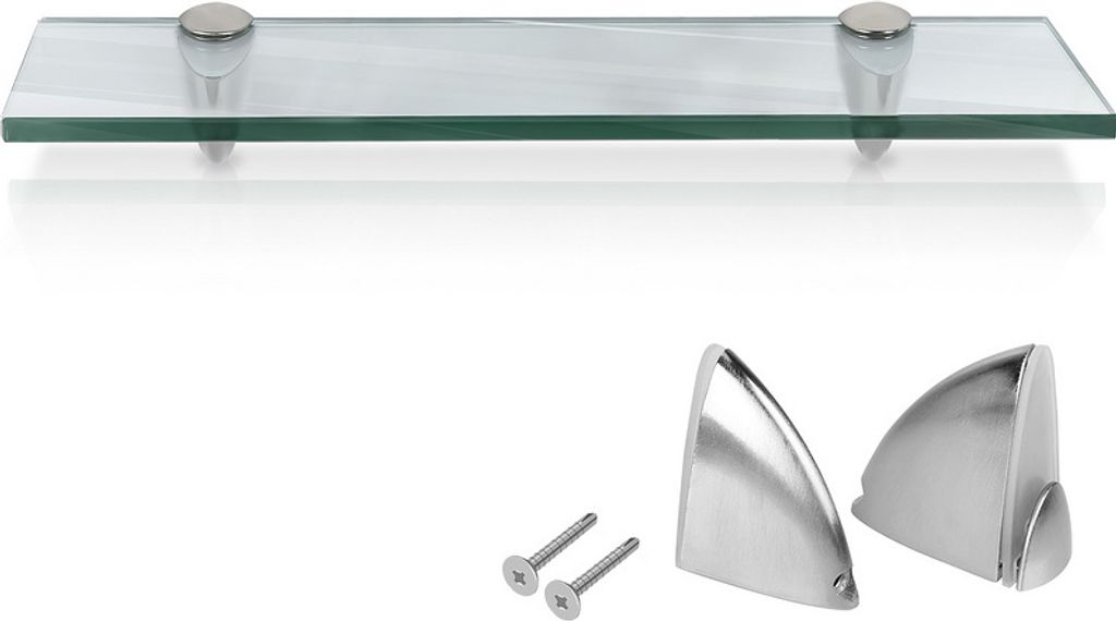 Sklenená polica 60x10x0,8 cm s držiakom Sklenená polica Obrázok produktu 