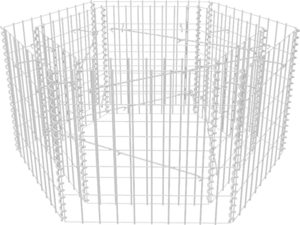vidaXL Šesťuholníkový gabionový vyvýšený záhon 100 × 90 × Obrázok produktu 