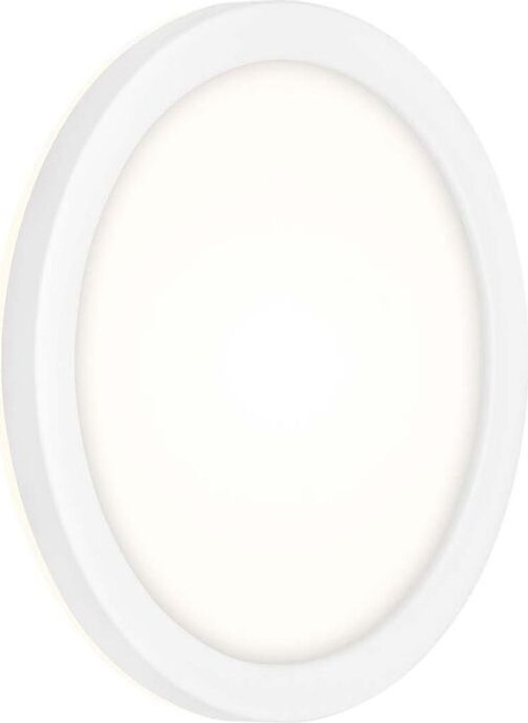 A white LED outdoor wall light with a backlight effect, shown against a white background.