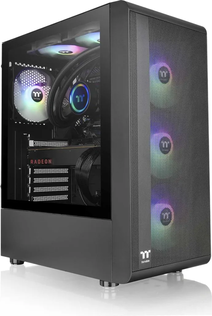 Boîtier PC Moyen Tour Thermaltake S200 TG ARGB Noir ATX Gaming
