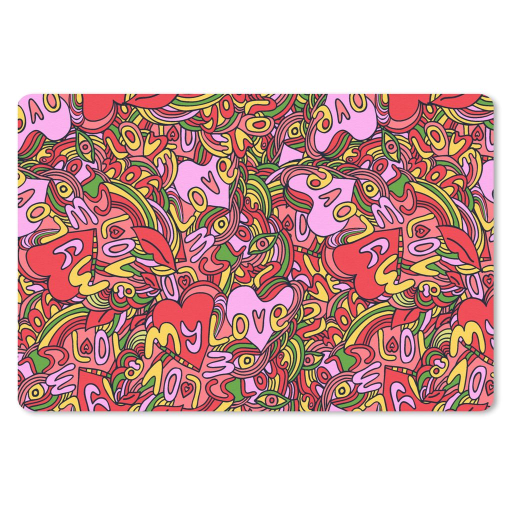 MuchoWow Mauspad Mousepad Design - Herz - Valentinstag 27x18 cm - Mousepads - Maus Mat - Pad - Mausunterlage - Büroartikel - Desk Matten