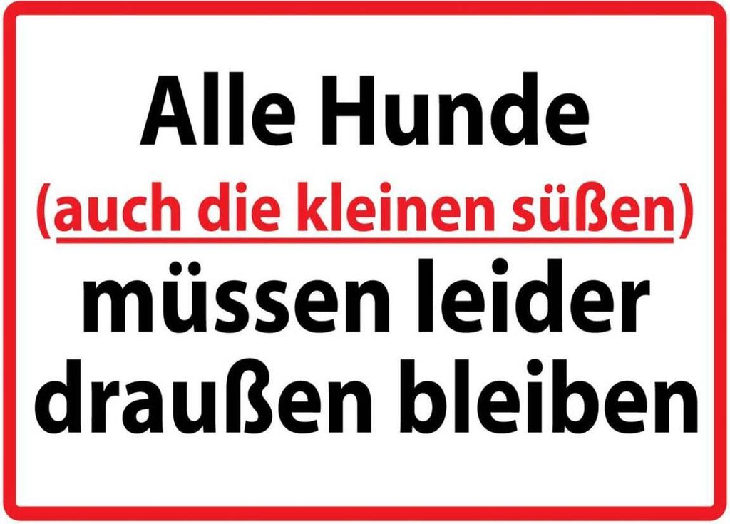 vianmo Holzschild 30x40 cm Alle Hunde draußen bleiben