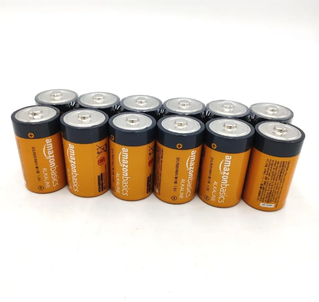 12 Piles D LR20 1,5V Haute Performance AmazonBasics Technologie Durable - 6
