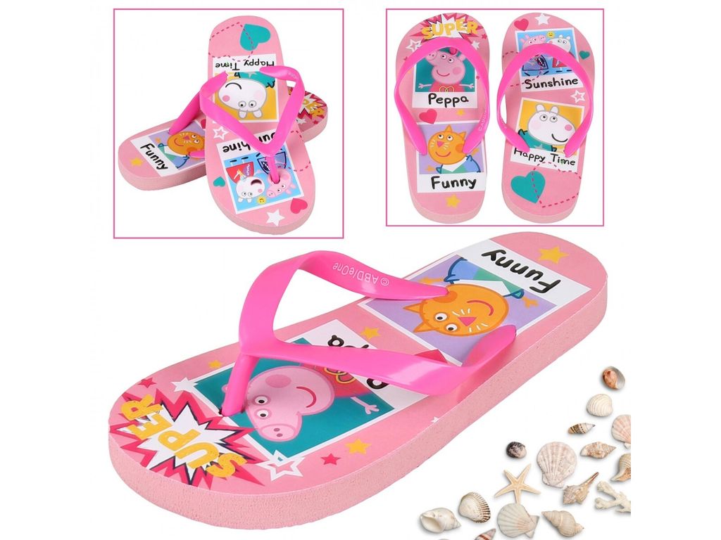 Peppa Pig Růžové žabky pro dívky, bazénové žabky pro dívky Obrázek produktu 