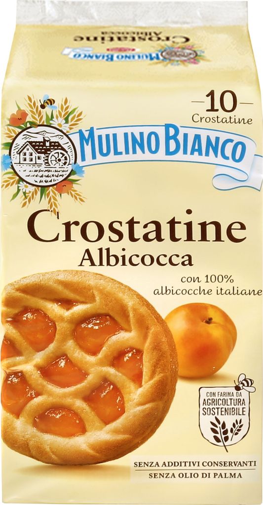 MULINO BIANCO Crostatine Albicocca - Mini-Aprikosentörtchen 400g x 6 Pack