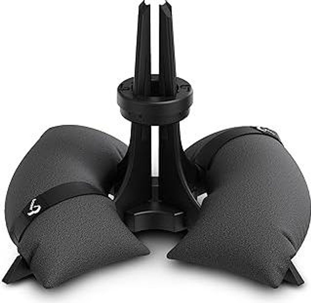 Baser Original Sonnenschirmständer mit Befüllbaren Sandsäcken, Flexibler Schirmhalter für 25-48mm Rohre, Patentiertes System, Wetterfestes Recy...