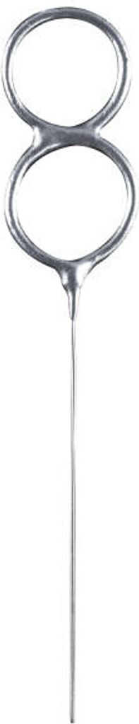 Wunderkerzen silber Zahl 8, 17cm