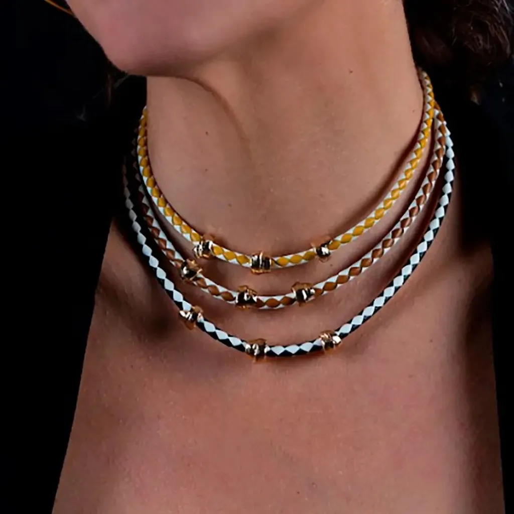 Collier or brillant Namibia X3 Shabama - Ne ternit pas, éclat durable