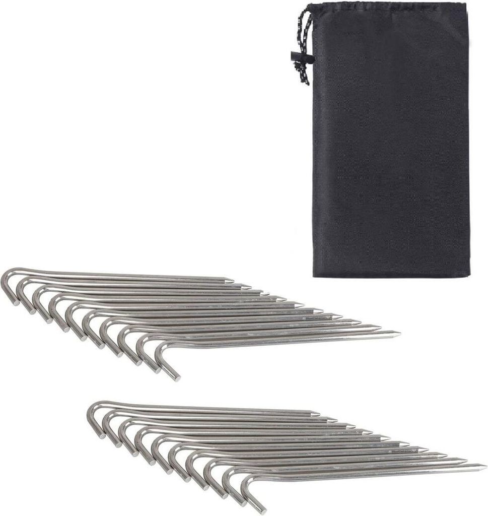 20 picchetti per tenda in alluminio con borsa | set di Immagine del prodotto 
