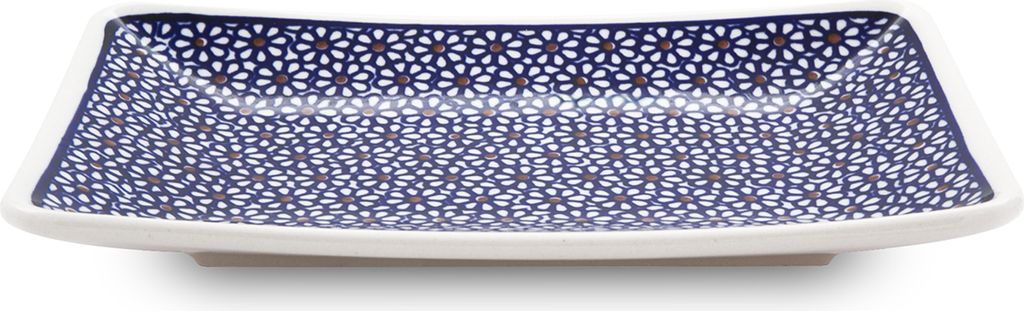 Original Bunzlauer Keramik Essteller flach rechteckig 21,5x14,61x2,8 cm im Design 120