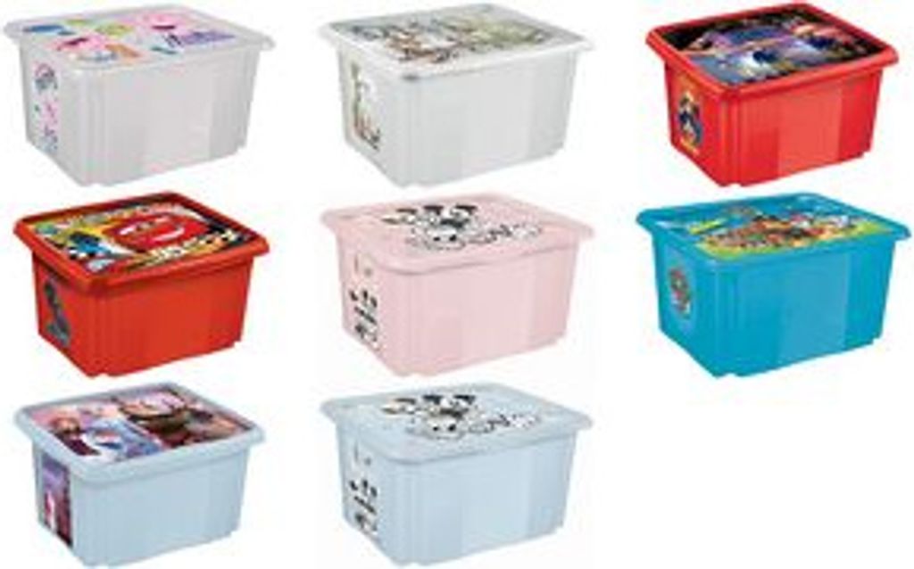 keeeper Aufbewahrungsbox karolina "Frozen", 30 Liter Dreh-/Stapelbox mit Deckel, aus PP, cloudy-blue, mit