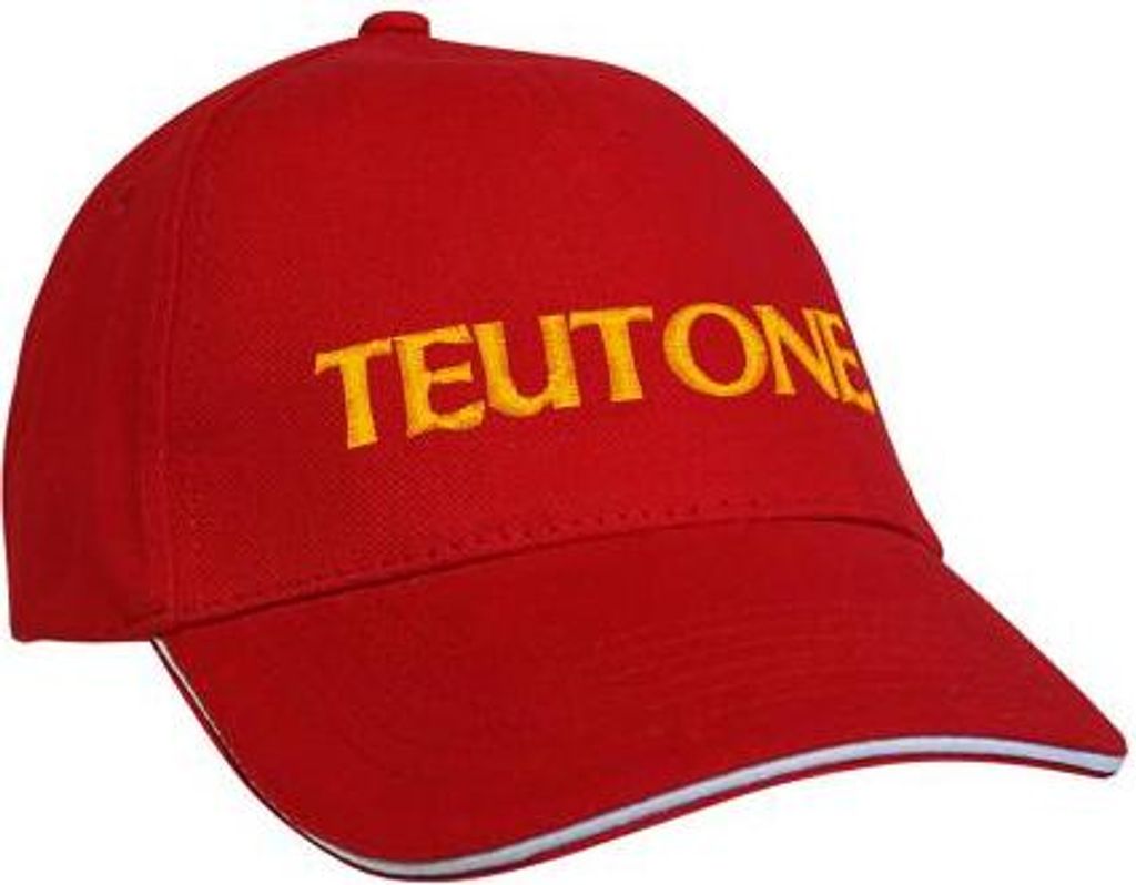 Baseballcap mit Stick - Teutone - 68428 schwarz Color - rot Produktbild 