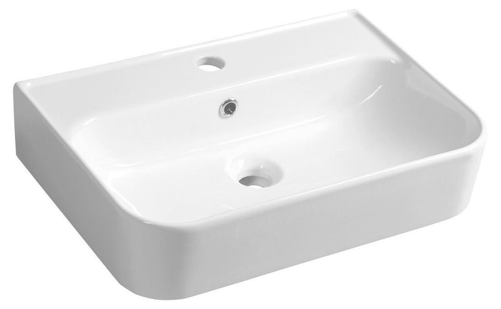 Isvea SISTEMA U Keramik-Waschtisch 55x38cm, weiß