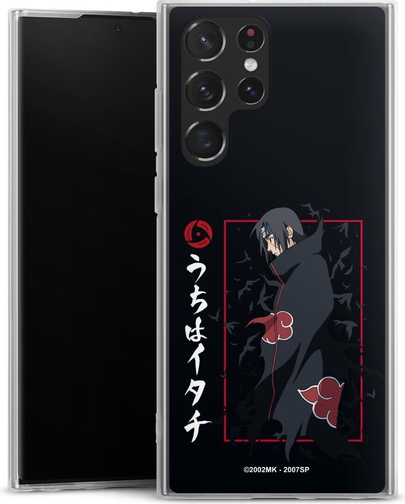 DeinDesign Slim Hülle für Samsung Galaxy S22 Ultra Silikon Case Ultra Dünn Handyhülle Naruto Shippuden Offizielles Lizenzprodukt Itachi Uchiha