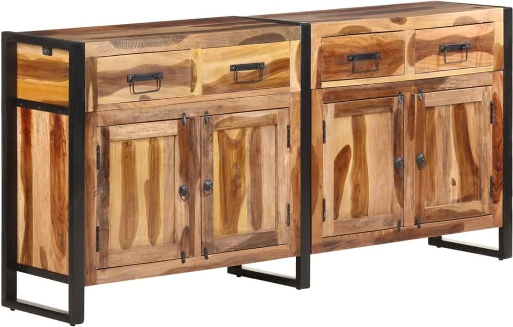 Sideboard 172x35x80 cm Massivholz Akazie Honigfarben