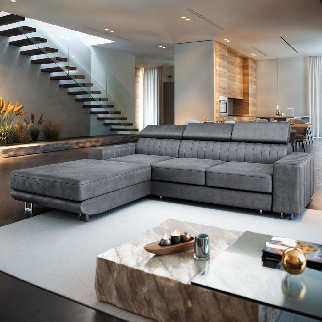 Masseno Ecksofa NOTO L-S mit Schlaffunktion L-Form, Sofa Produktbild 
