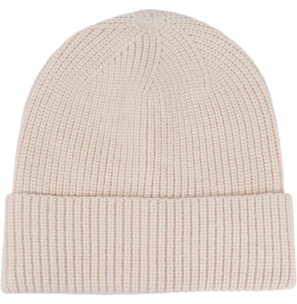 styleBREAKER Damen Beanie Mütze Feinstrick mit breiter Krempe | Elegante Wintermütze Rippstrick | Weicher Wollmix für Herbst & Winter | Warme St...