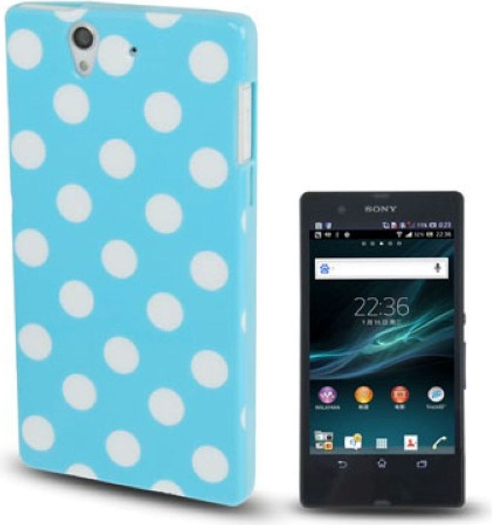 Schutzhülle TPU Punkte Case für Handy Sony Xperia Z / L36H / C660X
