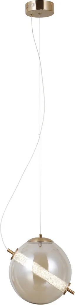 Lustre Sphère en Verre Ambré NOLA Italux 12W LED Design Moderne