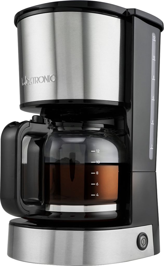 Clatronic Filterkaffeemaschine für klassischen Filterkaffee | Edelstahlfront | Nachtropfsicherung | 12 - 14 Tassen Kaffee | 800W | KA 3808