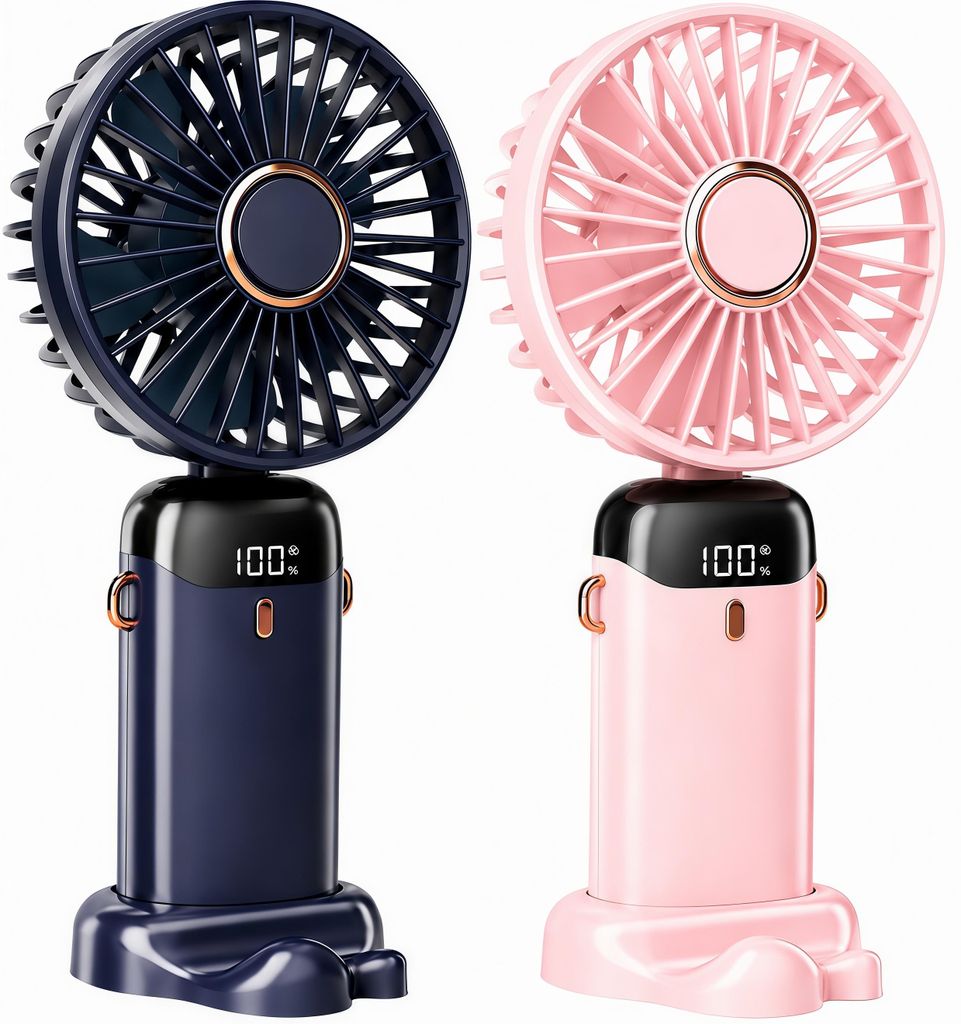 2er Mini Handventilator,USB-Handyhalter-Lüfter Tragbarer,5 Produktbild 