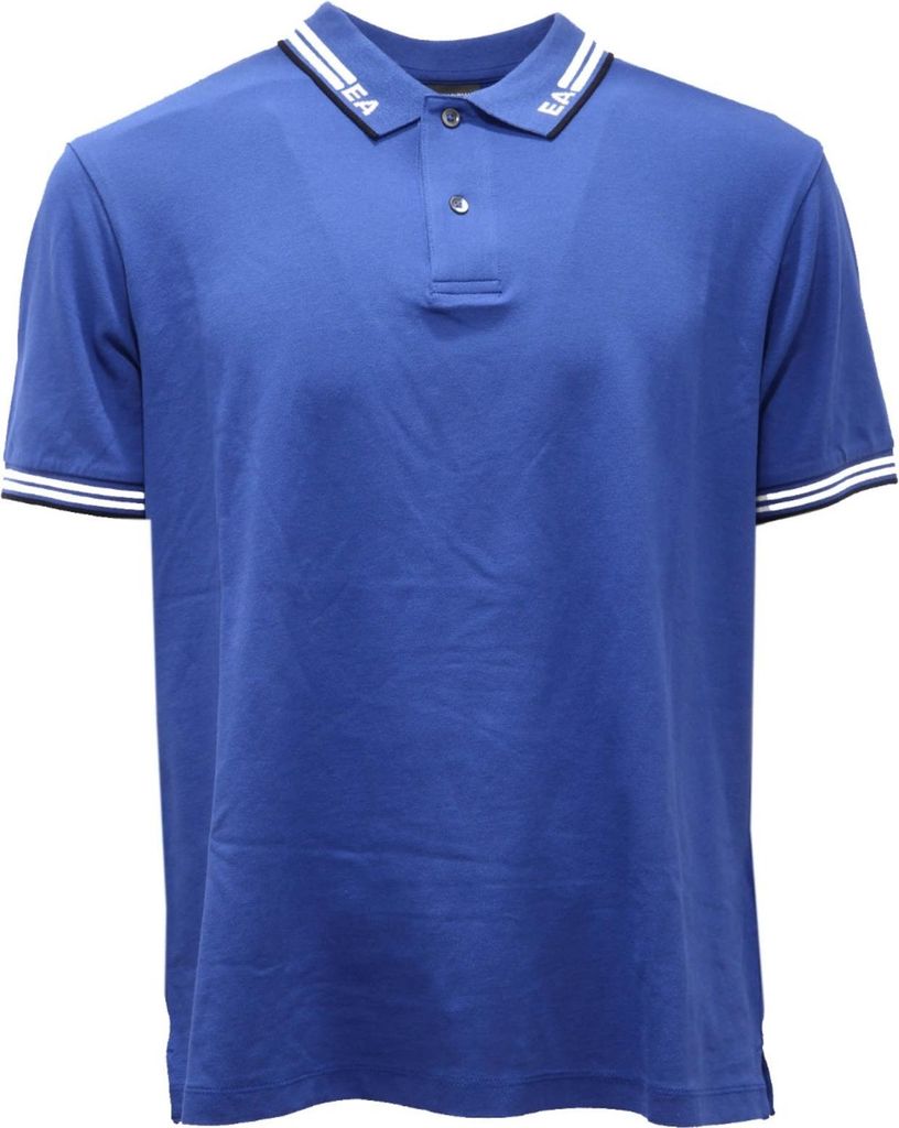 1077AH polo uomo EMPORIO ARMANI royal blue Baumwolle polo shirt man