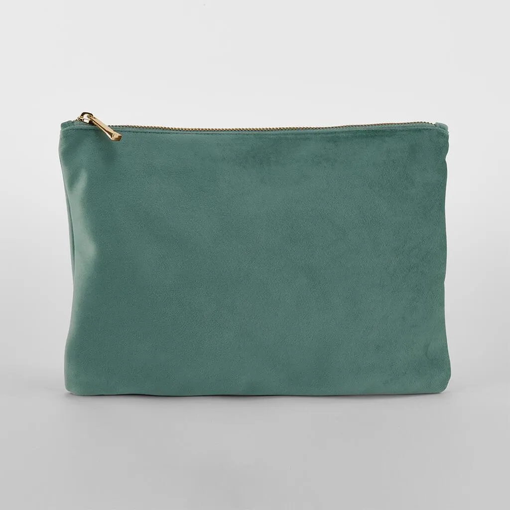 BagBase BG715 | Custodia per accessori in velluto - Colore: Giada - Dimensioni: L (30 x 20 cm)