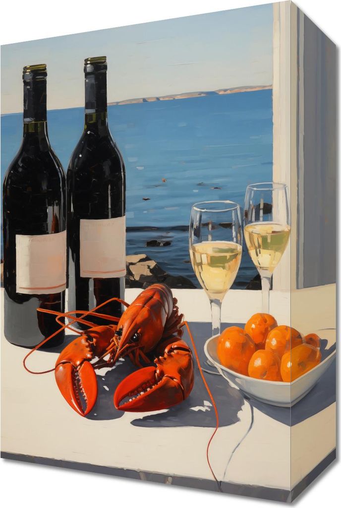 Bild 20x30cm Abendessen an der Bucht