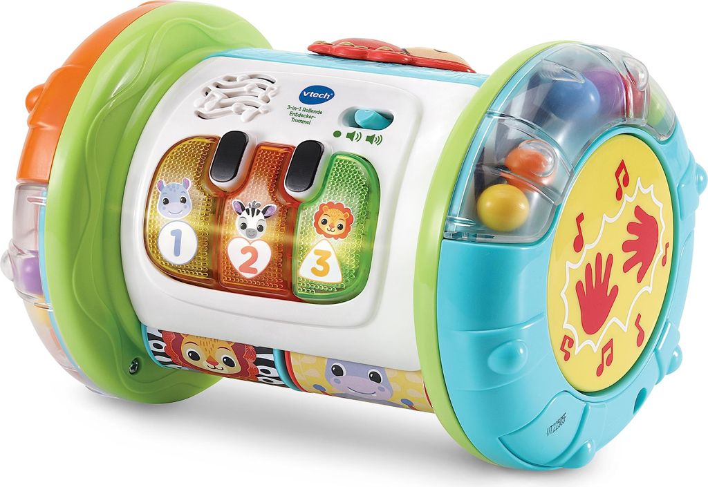 VTech 3-in-1 Rollende Entdecker-Trommel, Musikspielzeug Produktbild 
