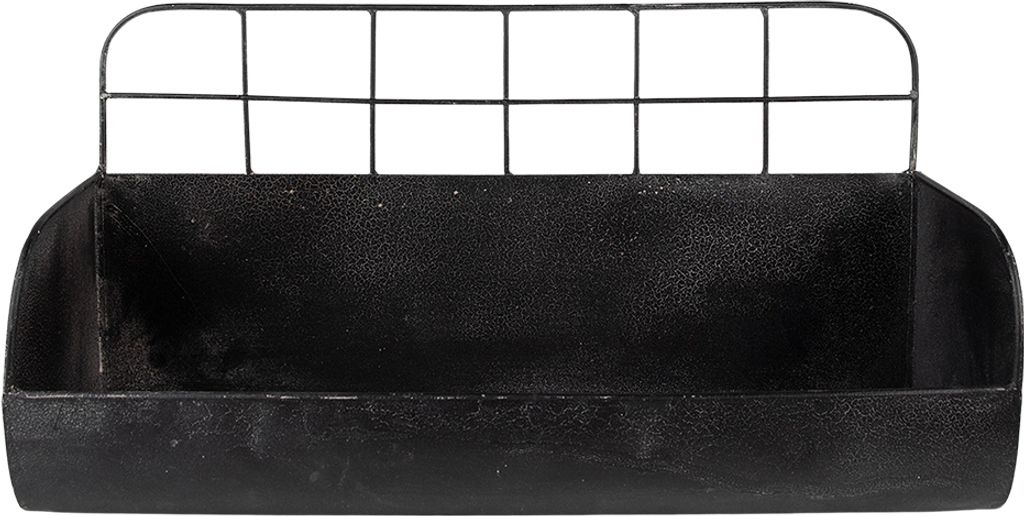 Clayre & Eef Wandregal 38x14x20 cm Schwarz Eisen Produktbild 
