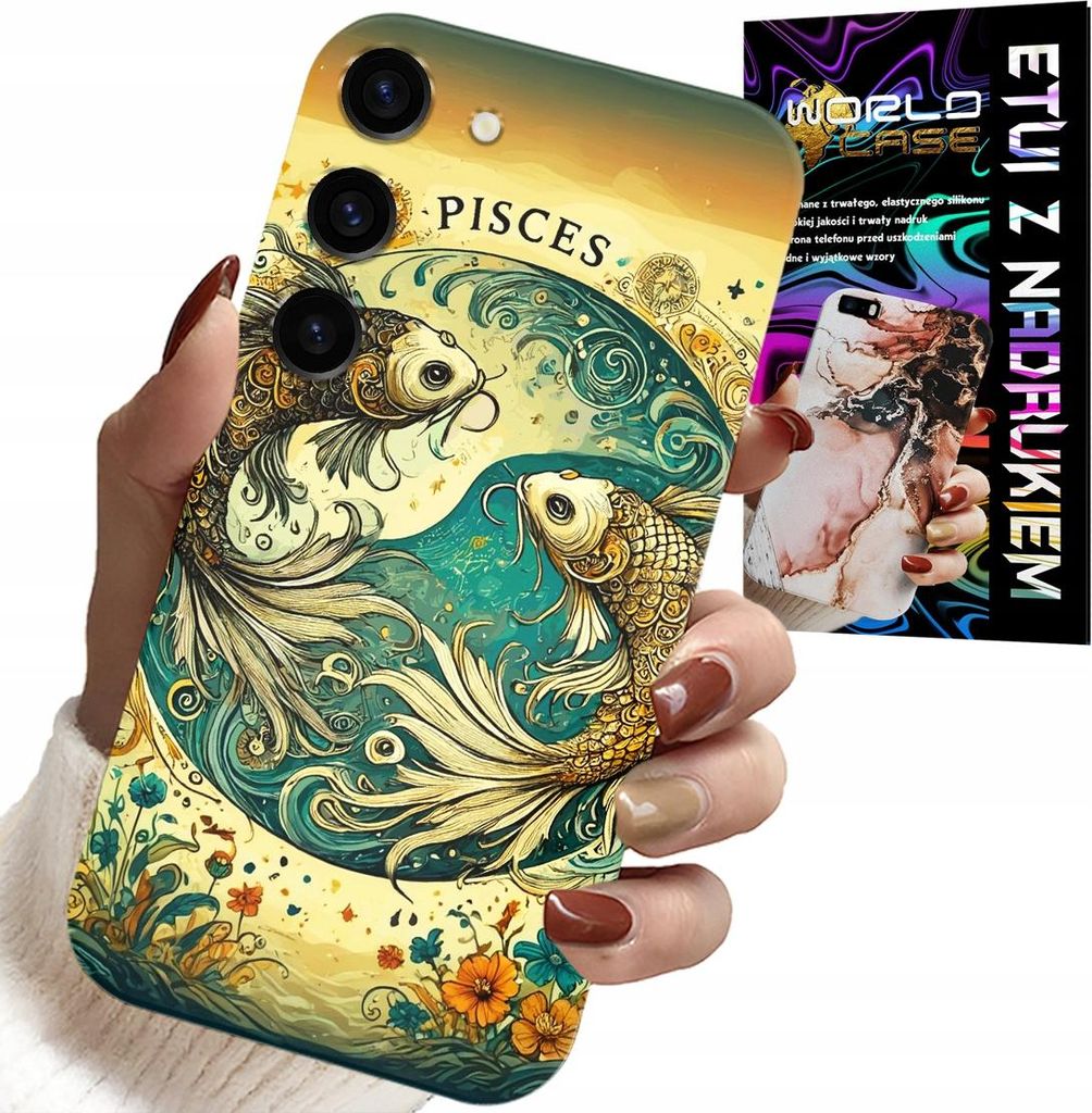 Hülle Für Samsung Galaxy S23 Plus - Sternzeichen, Fische Astronomie + Folie