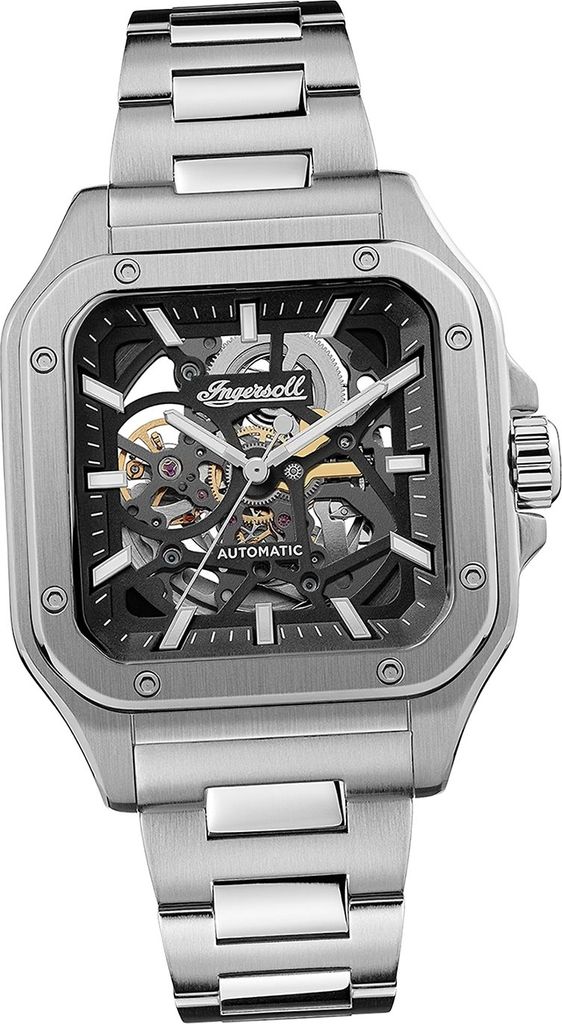 Ingersoll Edelstahl Herren Uhr Analog Sport Armbanduhr silber D2UIN14501