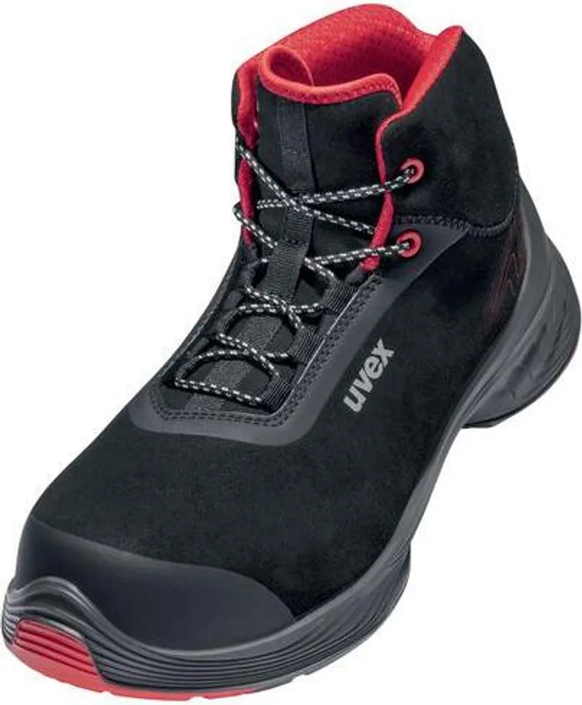 Chaussures de sécurité uvex 1 G2 S3 montantes noir rouge T42 L12