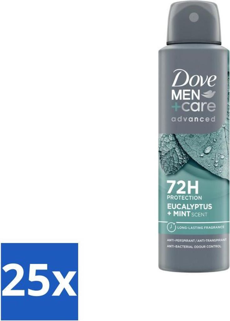 Dove Men+Care Deodorant Spray - Eukalyptus & Minze - 150 ml - Vorteilspack - 25 Stücke