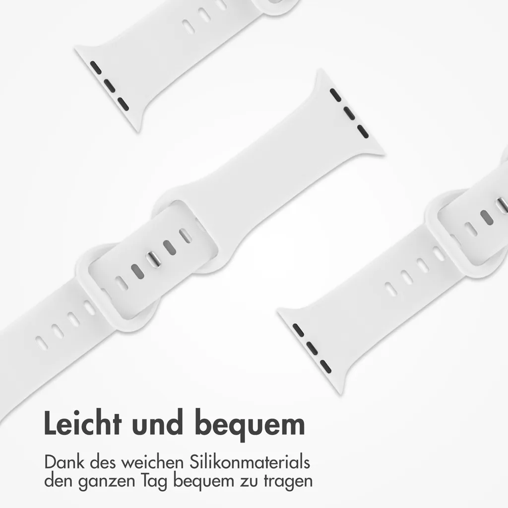 Watch Ultra - 49 mm, Watch Ultra 2 - 49 mm, Watch SE - 44 mm, Watch SE 2023 - 44 mm, Watch SE 2022 - 44 mm, Watch 9 - 45 mm, Watch 8 - 45 mm, Watch 7 - 45 mm, Watch 6 - 44 mm, Watch 5 - 44 mm, Watch 5 - 44 mm, Watch 4 - 44 mm, Watch 44 mm, Watch 42 mm, Watch 3 - 42 mm, Watch 2 - 42 mm, Watch 1 - 42 mm, Watch 1 - 42 mm, Watch 10 - 46 mm Cinturino: imoshion Silikonband 2.0 - 6