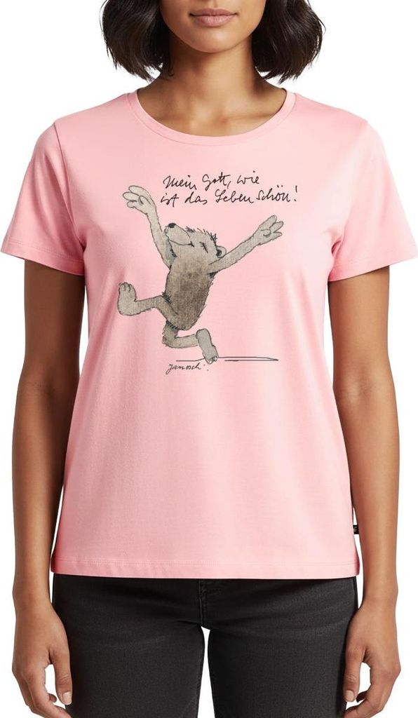 Spreadshirt Janosch Bär Schönes Leben Spruch Frauen Premium T-Shirt, XL, Rosa