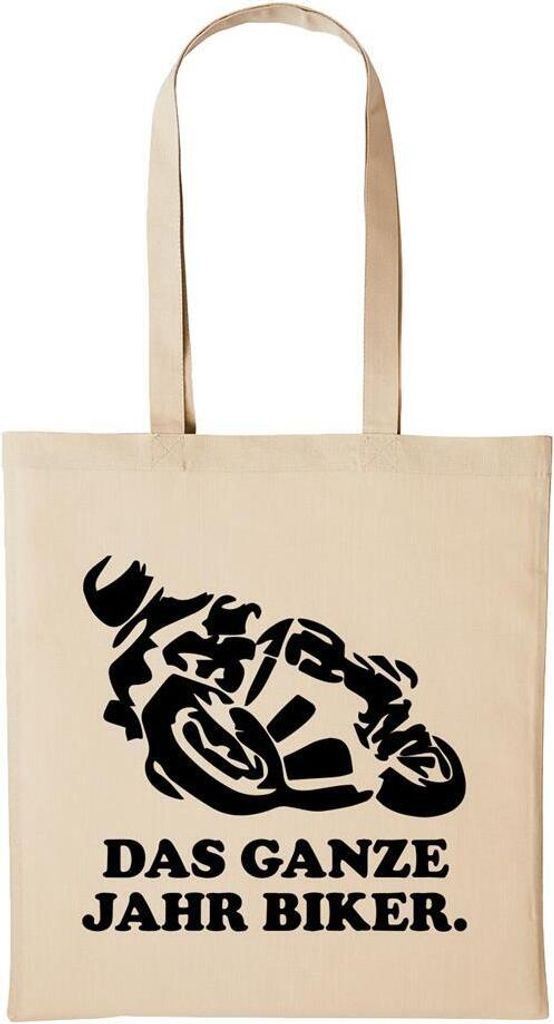 Huuraa Baumwollbeutel Motorrad Ganze Jahr Geschenk Einkaufstasche Natural 10 Liter Baumwolle Motorrad Ganze Jahr Accessoire